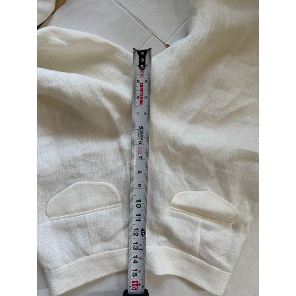 NWT Women's Massimo Dutti White Linen Trousers Size 4 - Picture 9 of 13